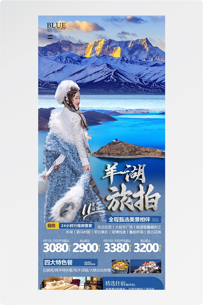 西藏拉萨布达拉宫川藏藏南灵芝日喀则海报易拉宝素材79