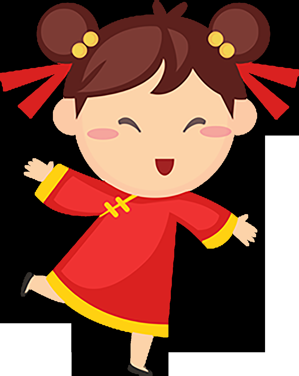 福娃素材喜庆节日海报设计福娃男娃女娃装饰元素免抠15