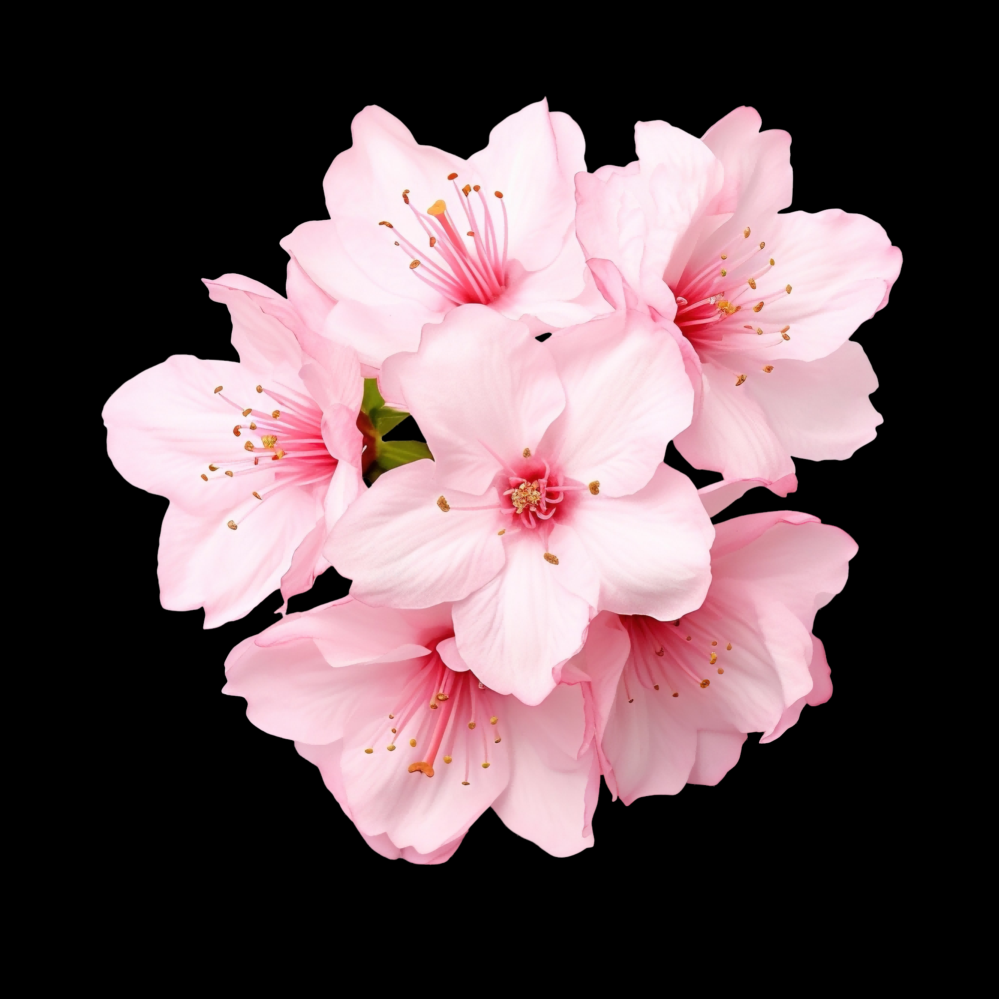 桃花素材图中国风海报设计桃树花枝透明背景37