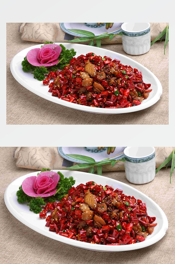 高清美食菜谱JPG图片辣子鸡川菜摄影美工设计喷绘打印合成素材