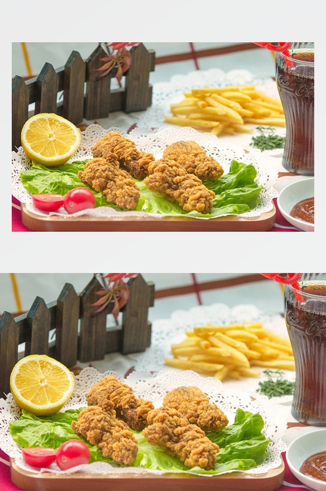 高清美食菜谱图片炸鸡腿鸡翅鸡块美工设计素材