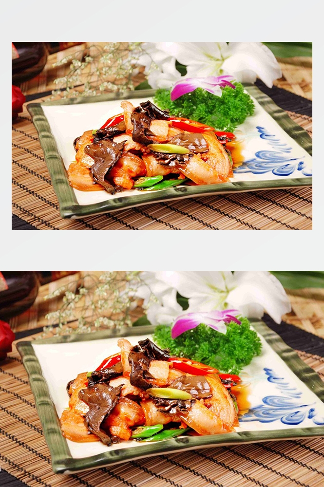 高清美食菜品菜谱回锅肉摄影美工设计喷绘打印合成素材