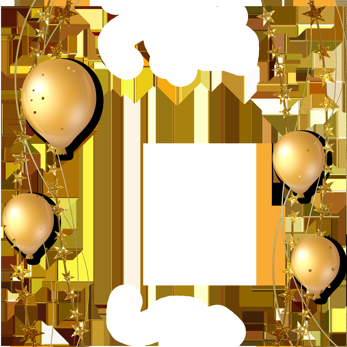 金色生日气球生日帽免抠元素22