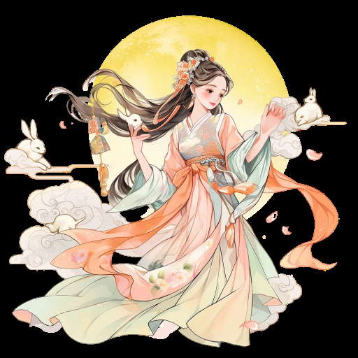 卡通嫦娥仙女中秋节免抠素材装饰元素104