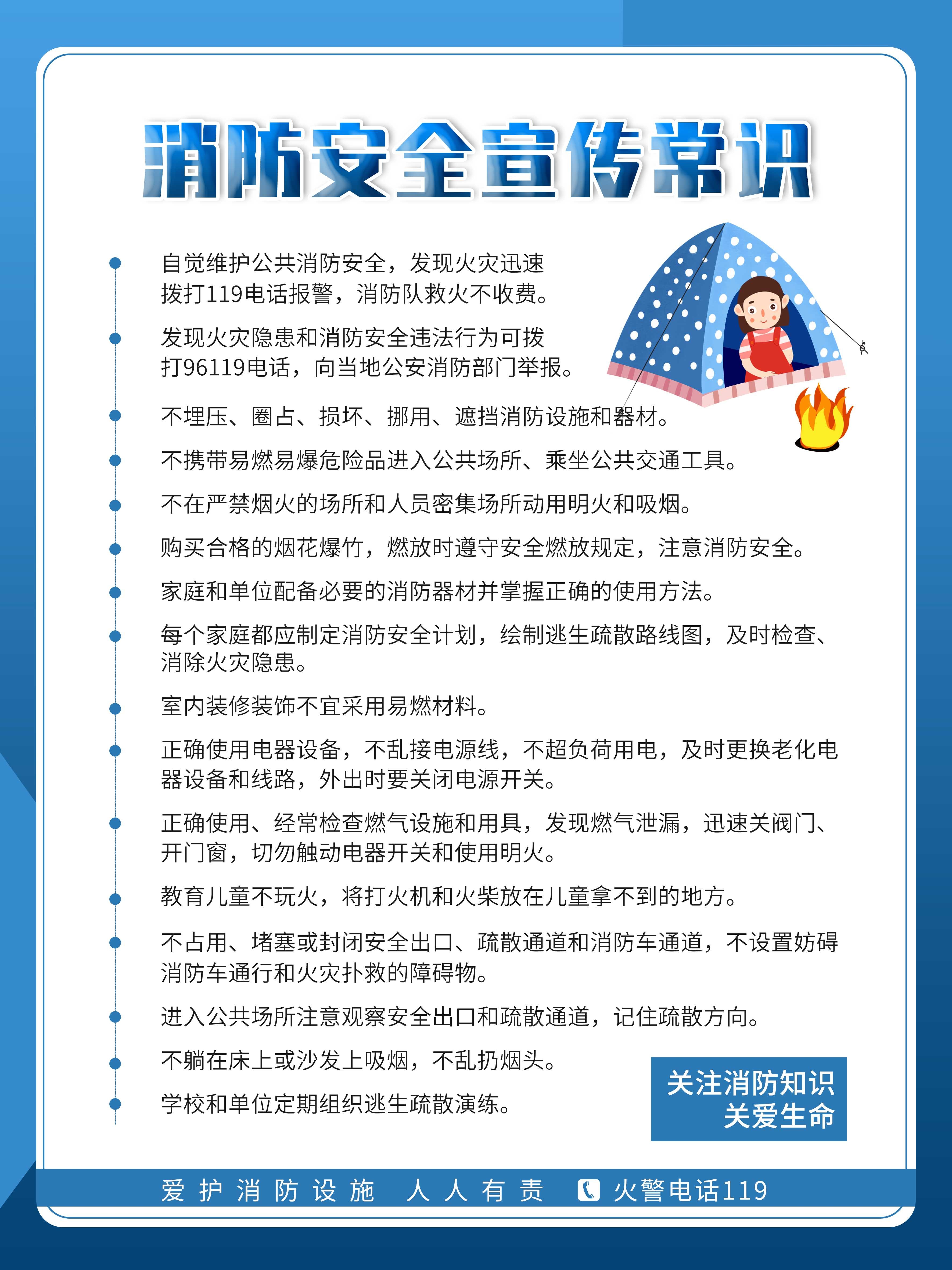消防安全宣传知识海报挂图挂画6