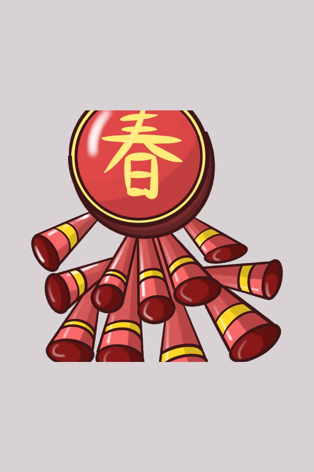 鞭炮图案立体爆竹图片素材png透明背景免抠图78