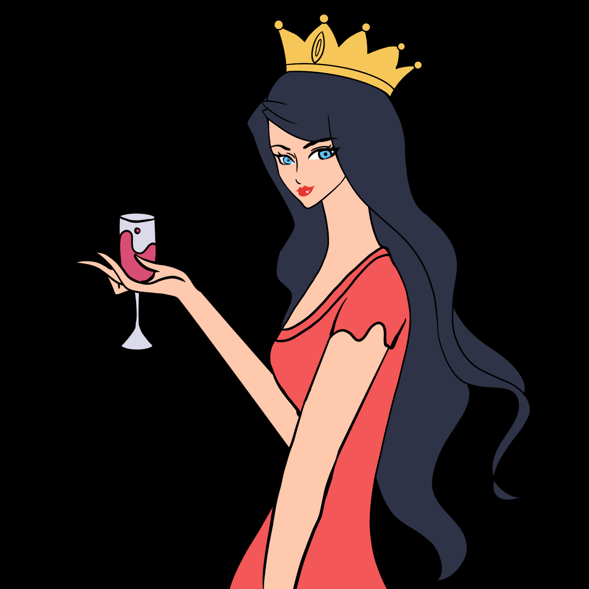 三八女王节女神节妇女节卡通人物主题插图透明背景免抠84