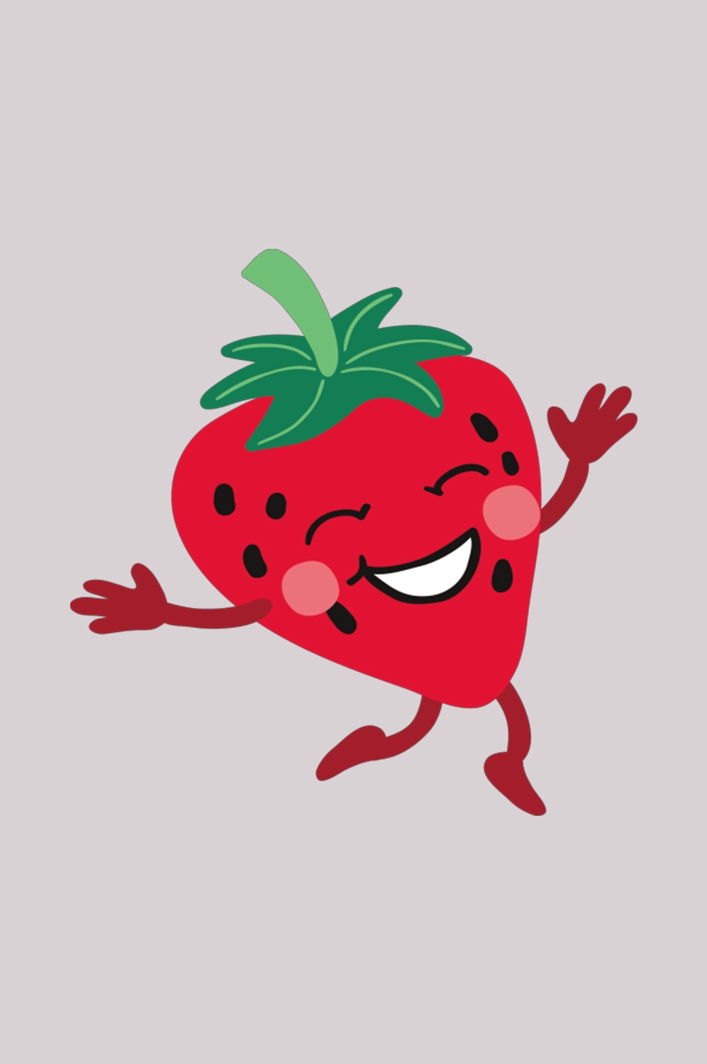 卡通草莓拟人化标签素材插图免抠元素17