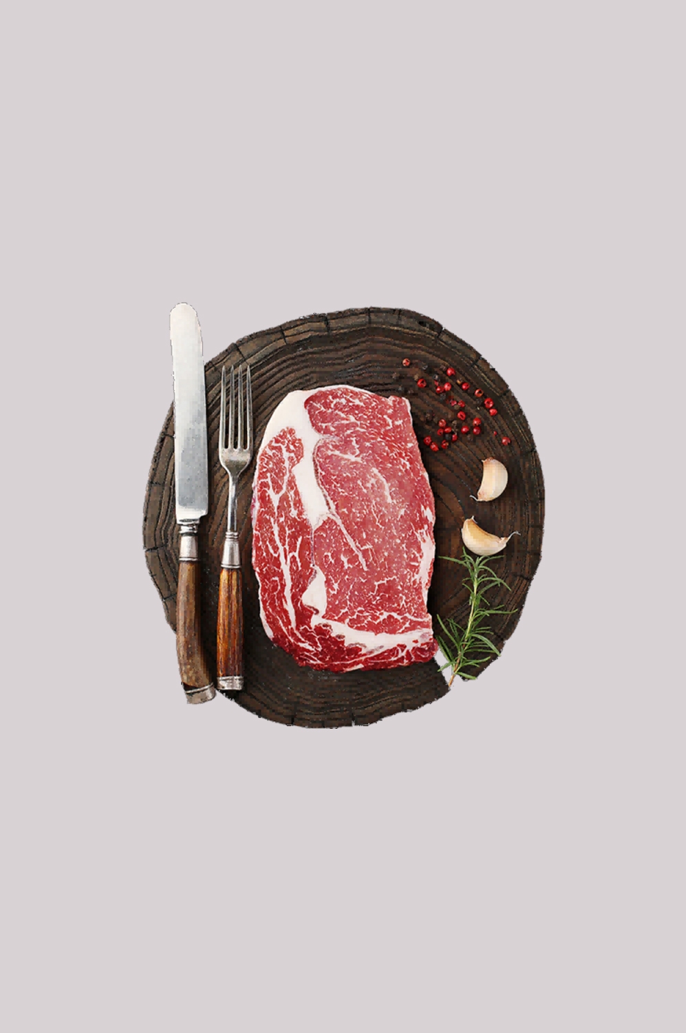 牛肉牛肉卷牛排插画元素免抠3