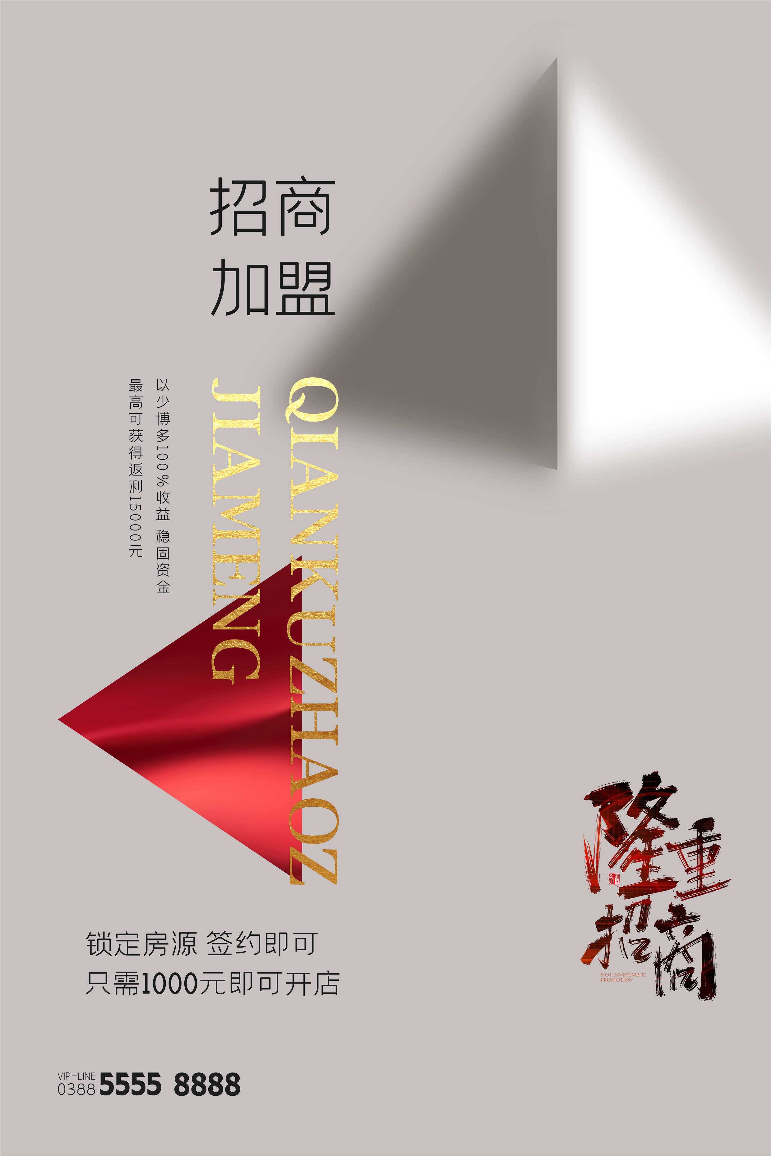 品牌招商加盟合伙人店铺招租海报展板10