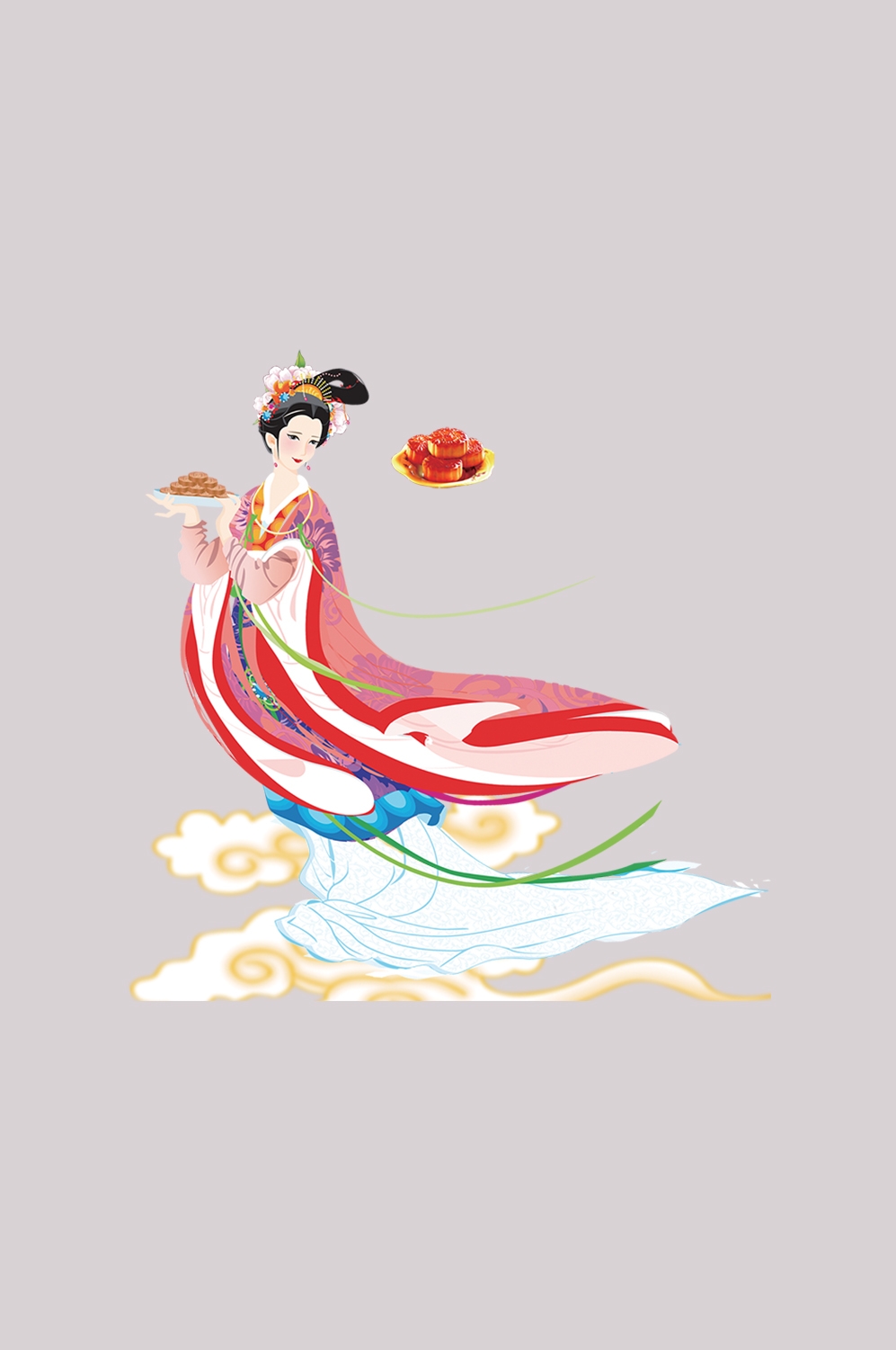 卡通嫦娥仙女中秋节免抠素材装饰元素26