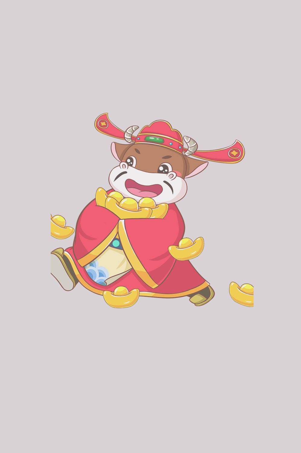 卡通财神插画表情免抠素材40