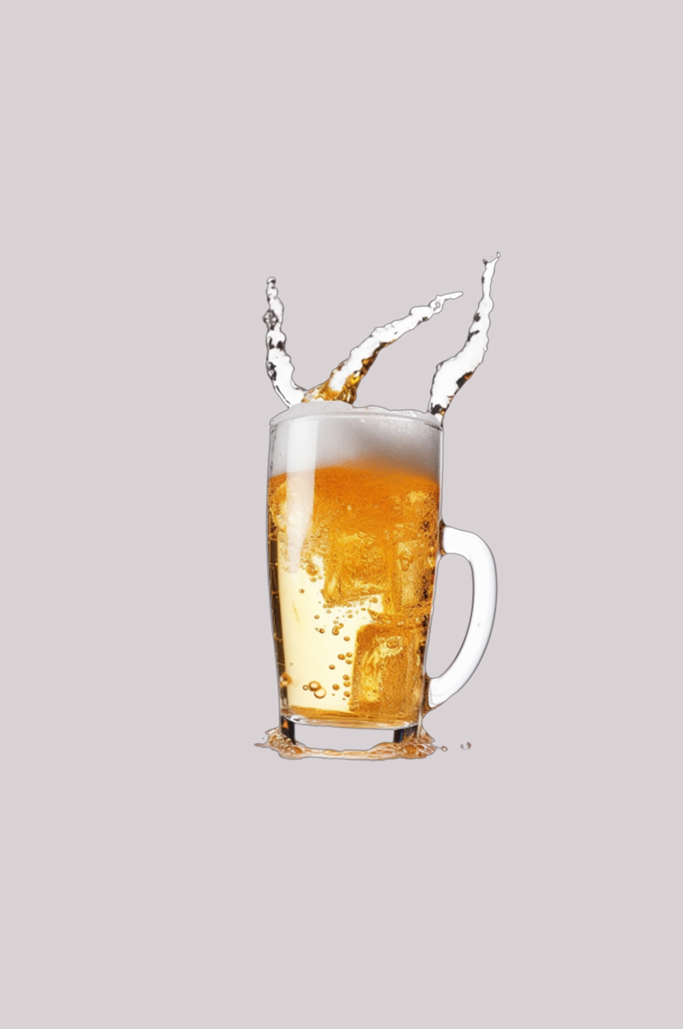 啤酒啤酒杯冒着泡沫效果图插画免抠素材元素18
