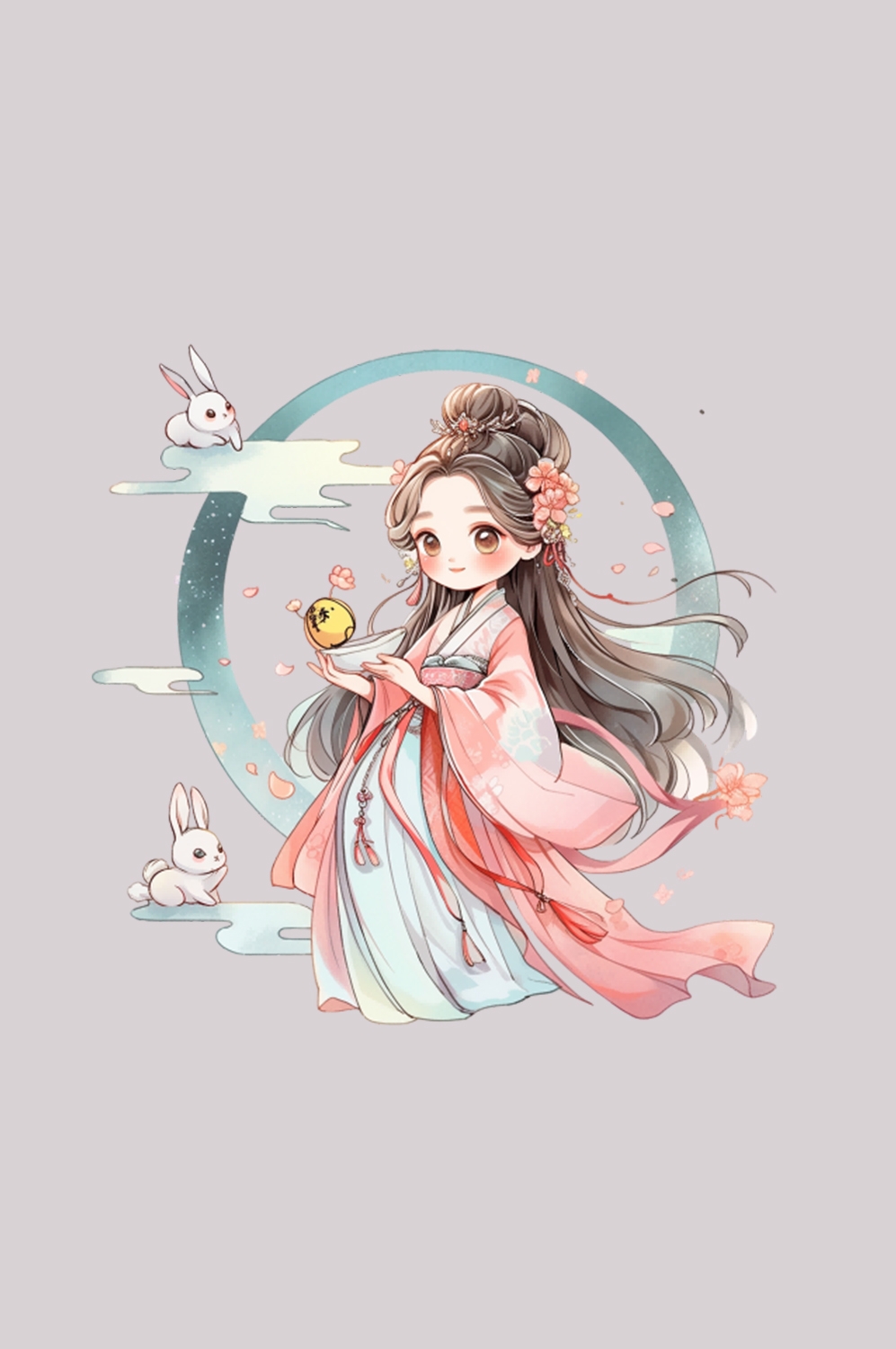 卡通嫦娥仙女中秋节免抠素材装饰元素70