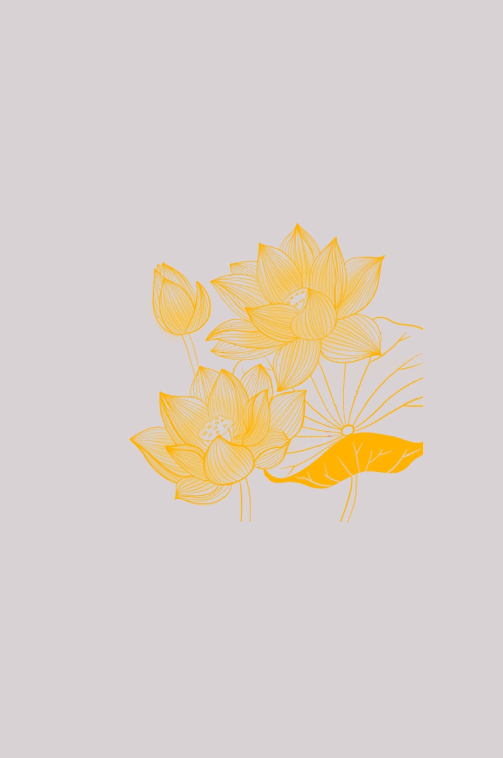 金色莲花装饰元素免抠素材6