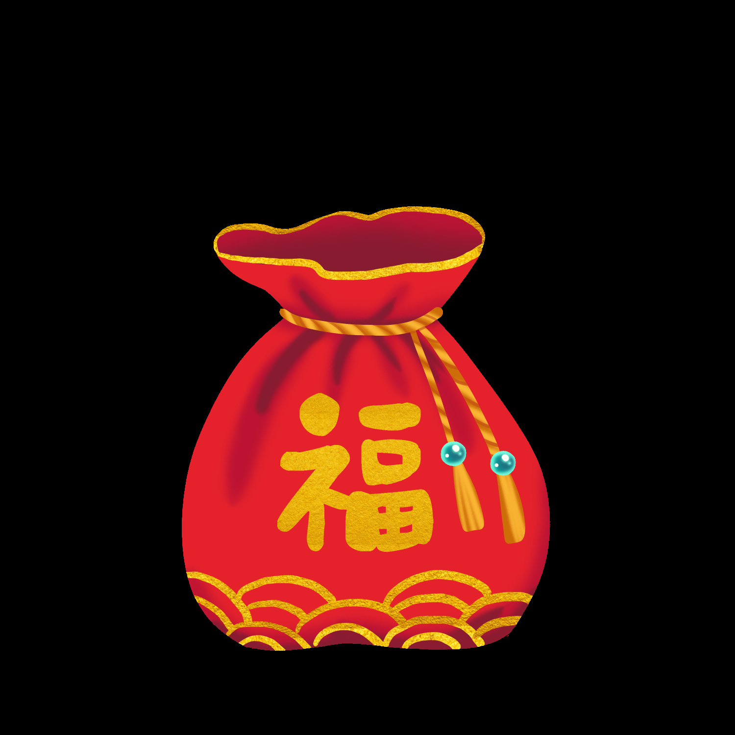 福袋钱袋插画图片装饰元素免抠素材101