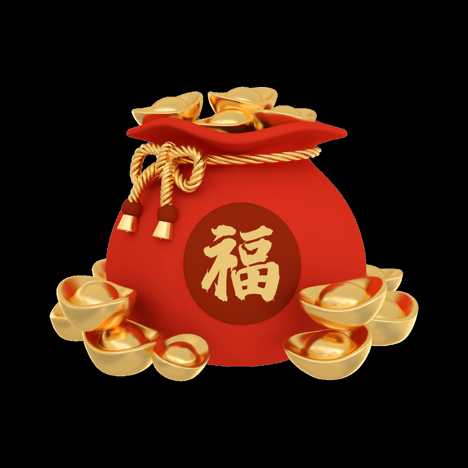 福袋钱袋插画图片装饰元素免抠素材76