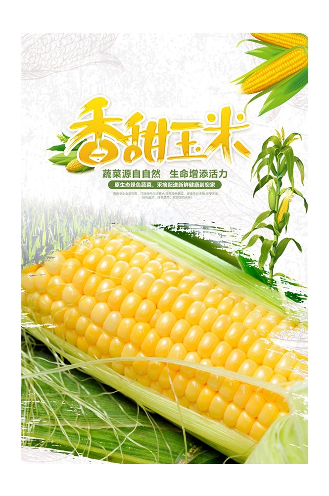餐饮美食PSD海报背景模板优质玉米食材促销宣传单广告设计素材