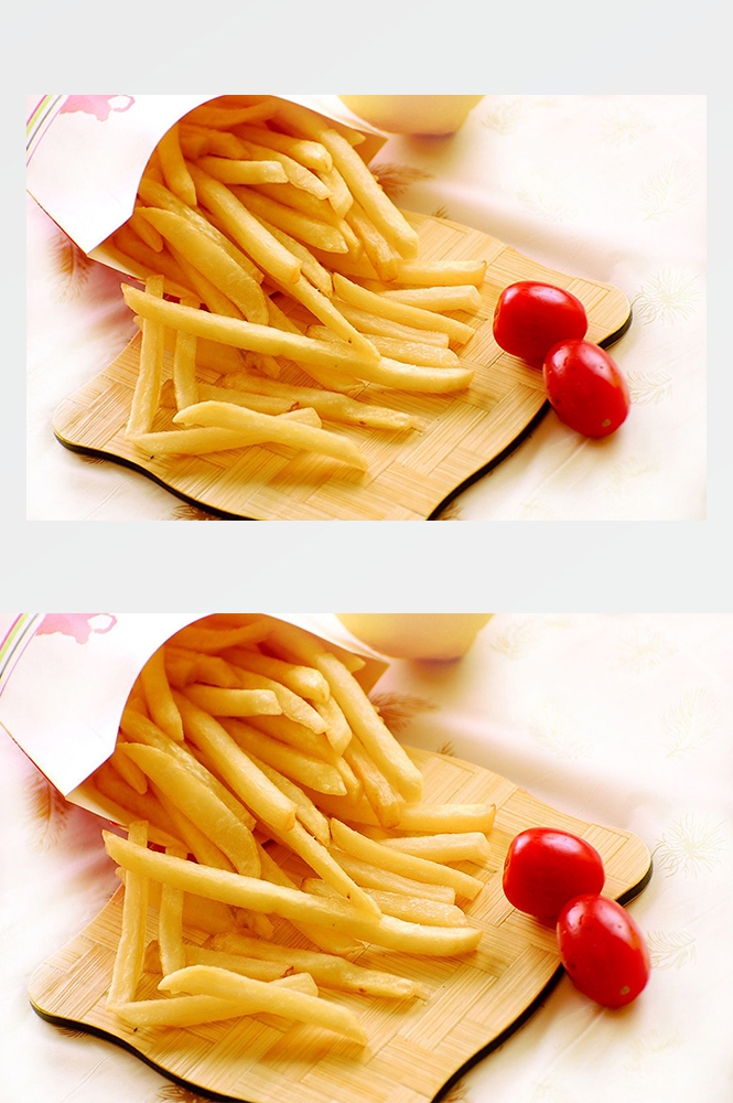 高清美食菜品菜谱JPG图片油炸薯条图库美工设计喷绘打印合成素材