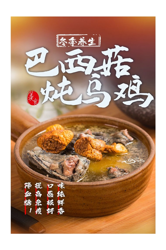 餐饮美食PSD海报背景模板乌鸡汤炖鸡汤促销宣传单 (7)