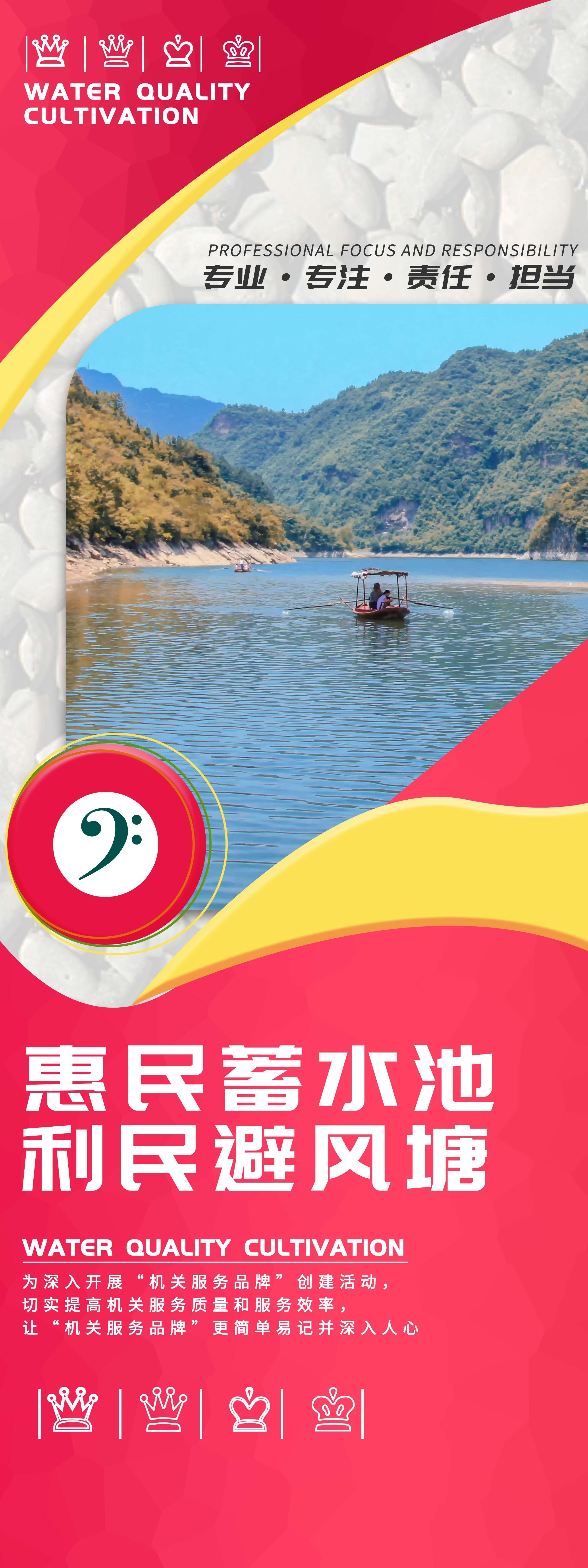 保护珍惜水资源水利展板海报易拉宝素材2