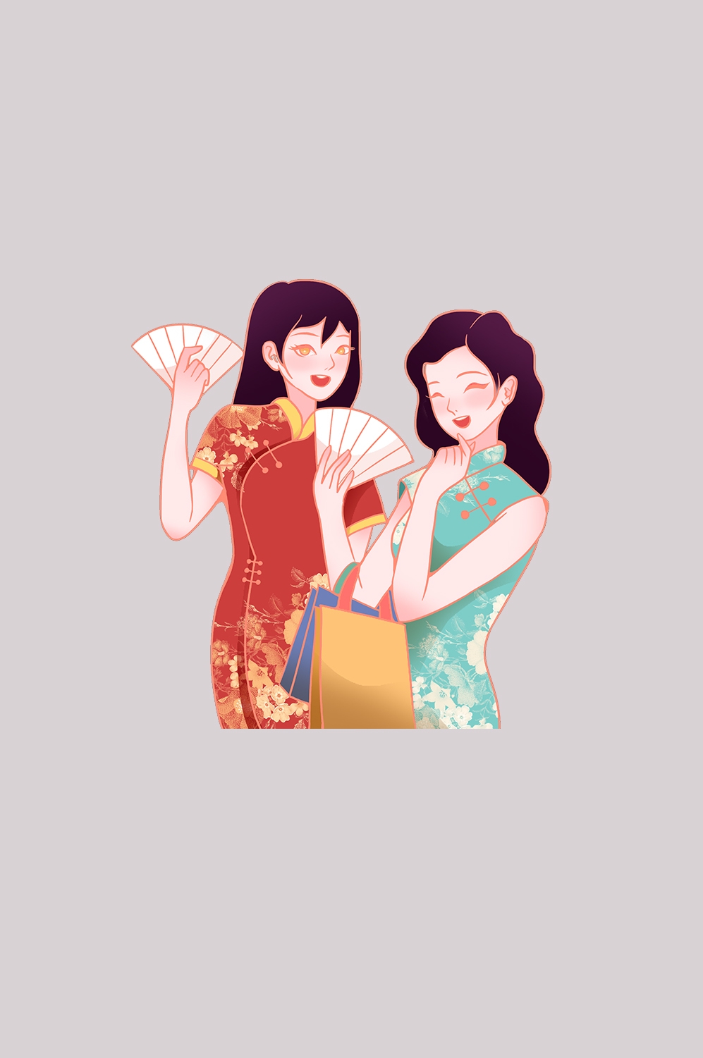三八女王节女神节妇女节卡通人物主题插图透明背景免抠43