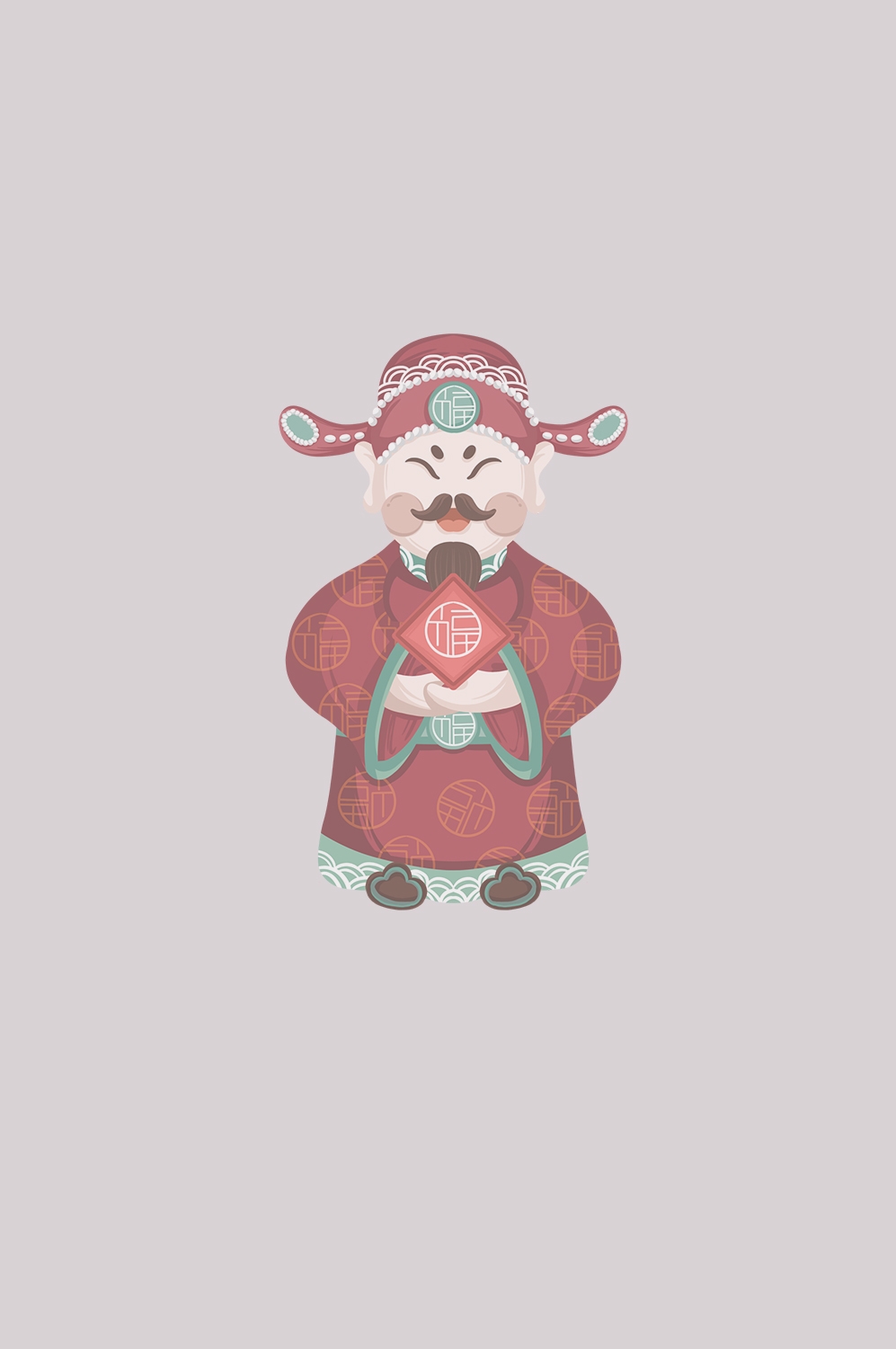 卡通财神插画表情免抠素材54