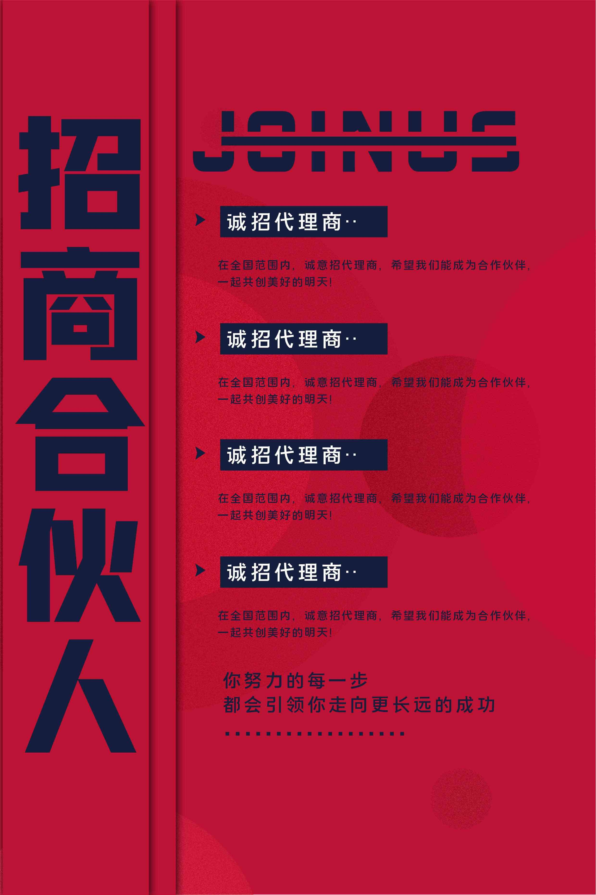 品牌招商加盟合伙人店铺招租海报展板12