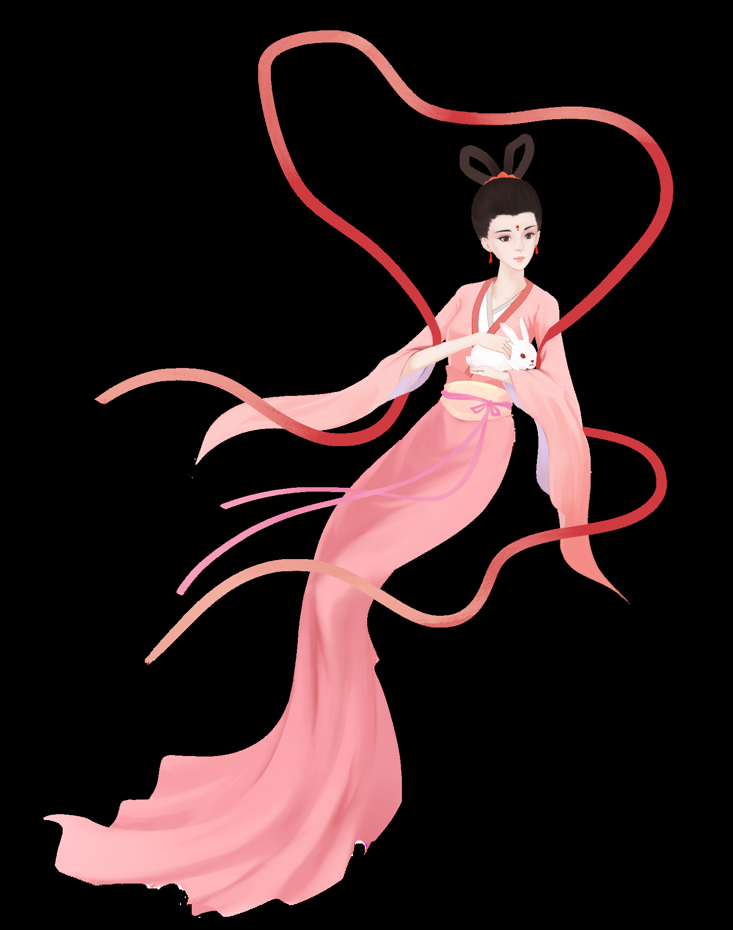 卡通嫦娥仙女中秋节免抠素材装饰元素23