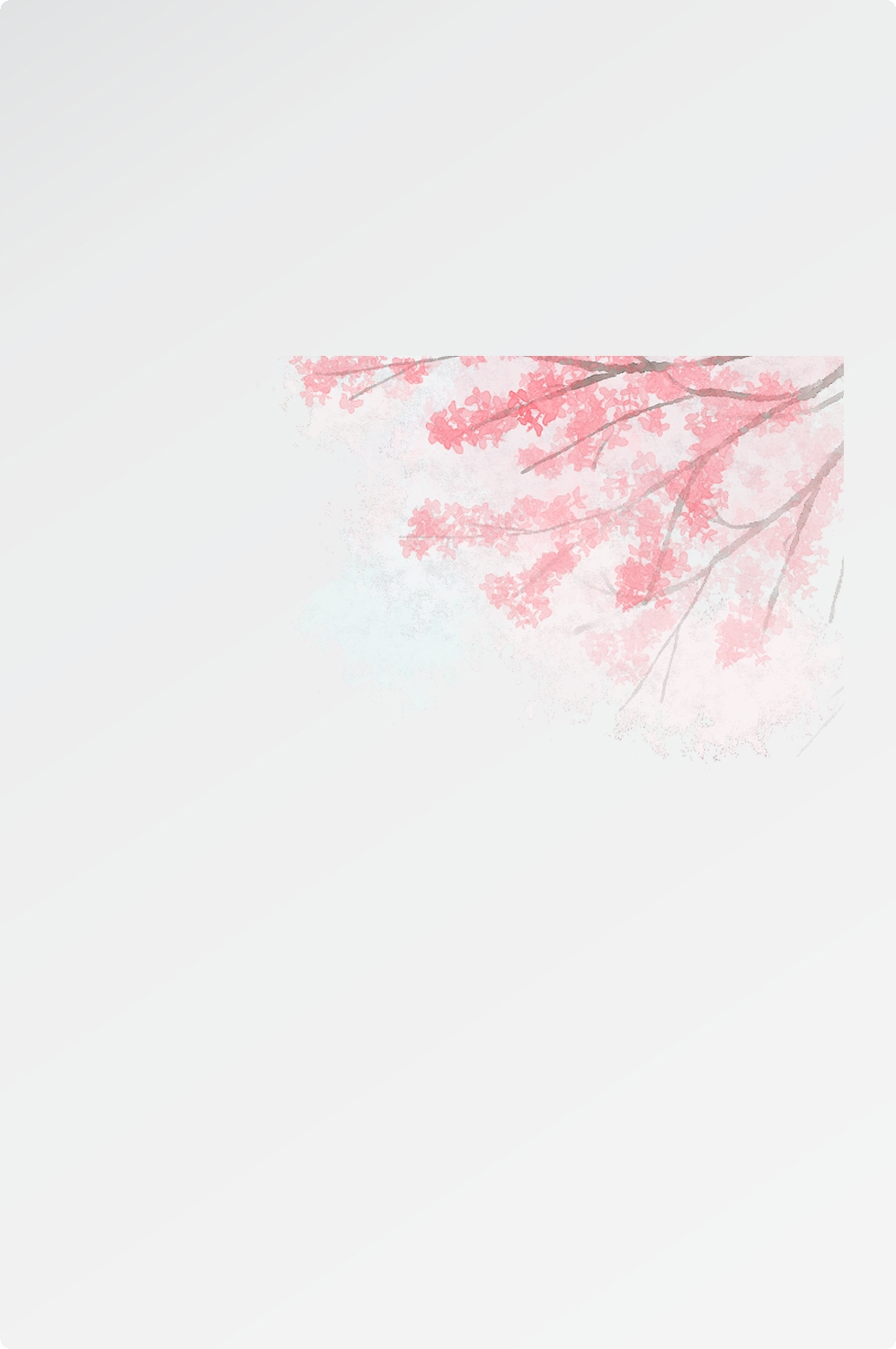 唯美樱花花树花枝樱花飘落图片装饰插图免抠33