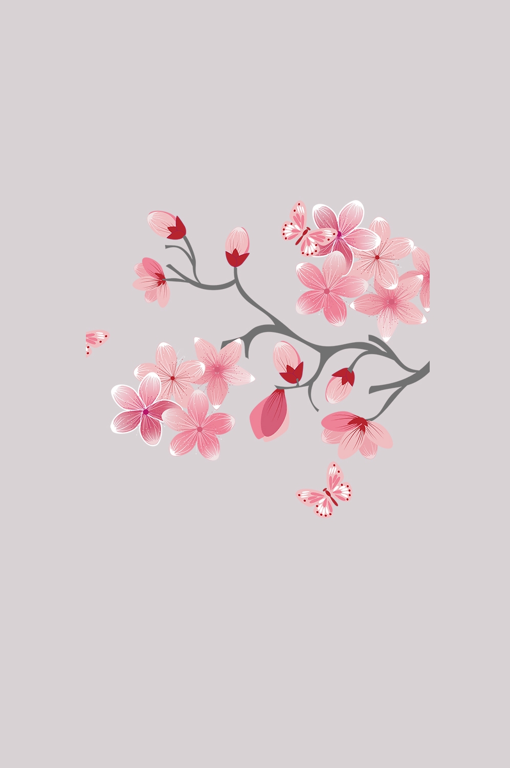 手绘淡雅玉兰花枝花朵装饰元素插图免抠素材11