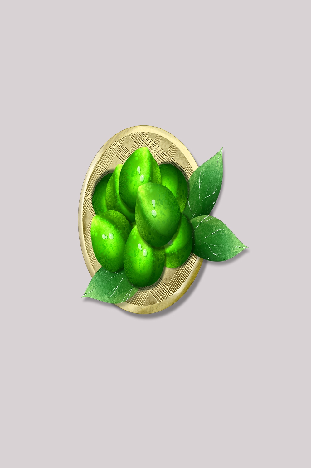 卡通手绘水果青梅图案素材图片装饰插画免抠65