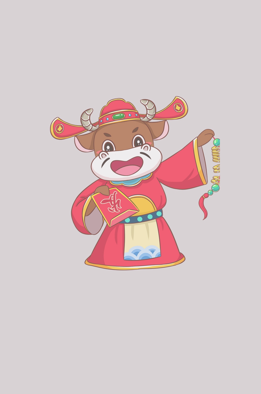 卡通财神插画表情免抠素材37