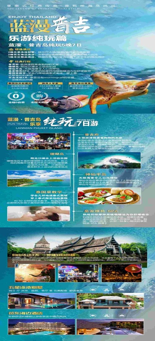 泰国东南亚曼谷普吉岛大皇宫芭提雅旅游海报素材26