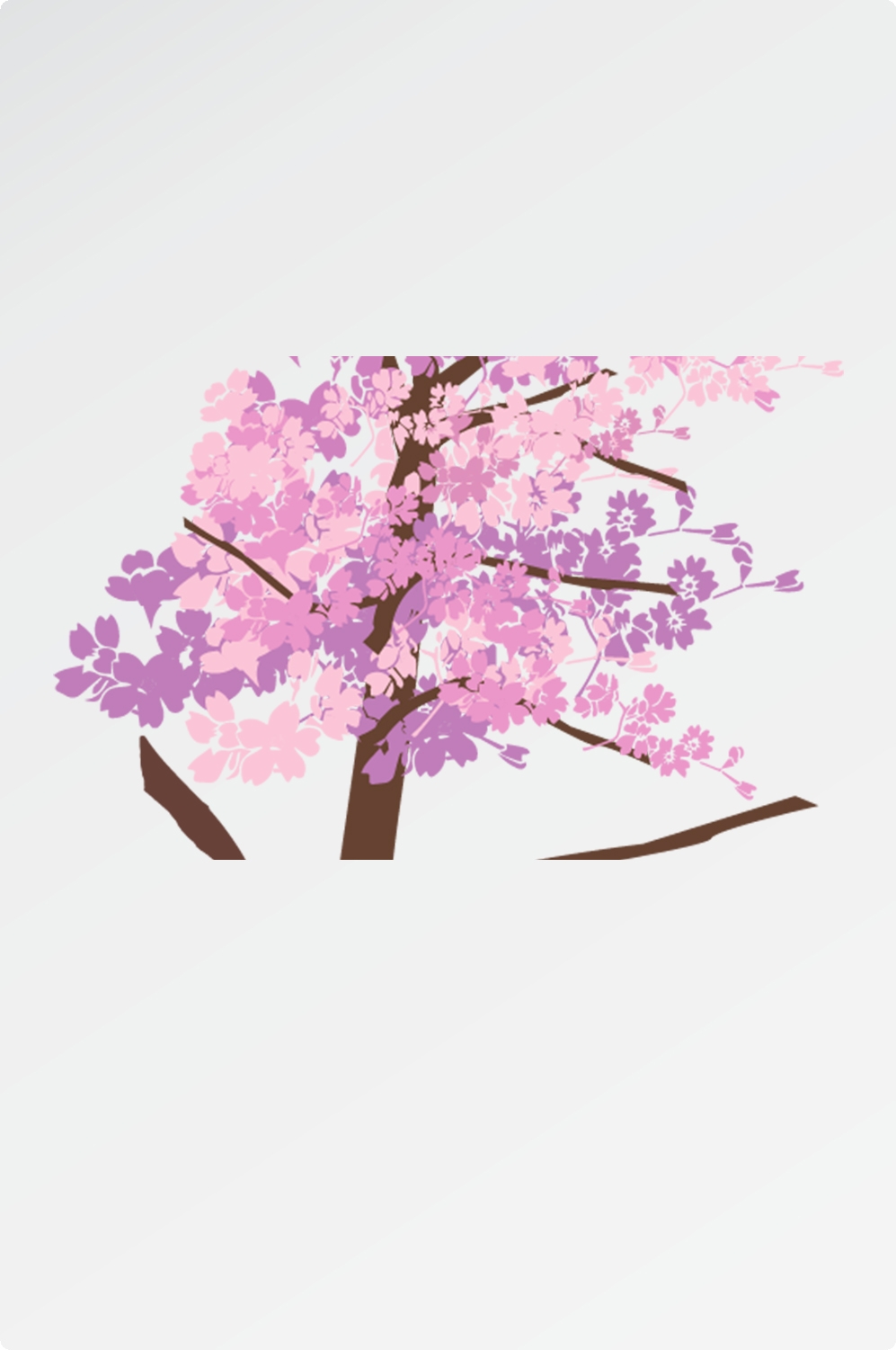 唯美樱花花树花枝樱花飘落图片装饰插图免抠56