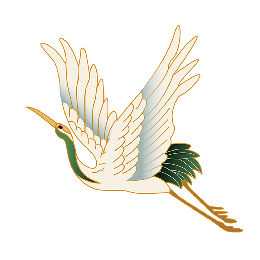 中国风国潮仙鹤海报插画装饰元素免抠素材39