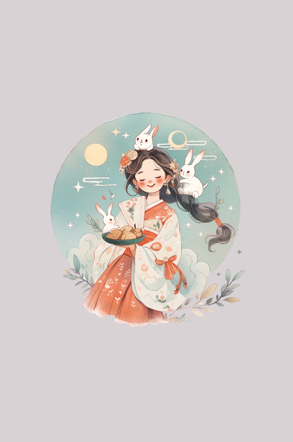卡通嫦娥仙女中秋节免抠素材装饰元素106