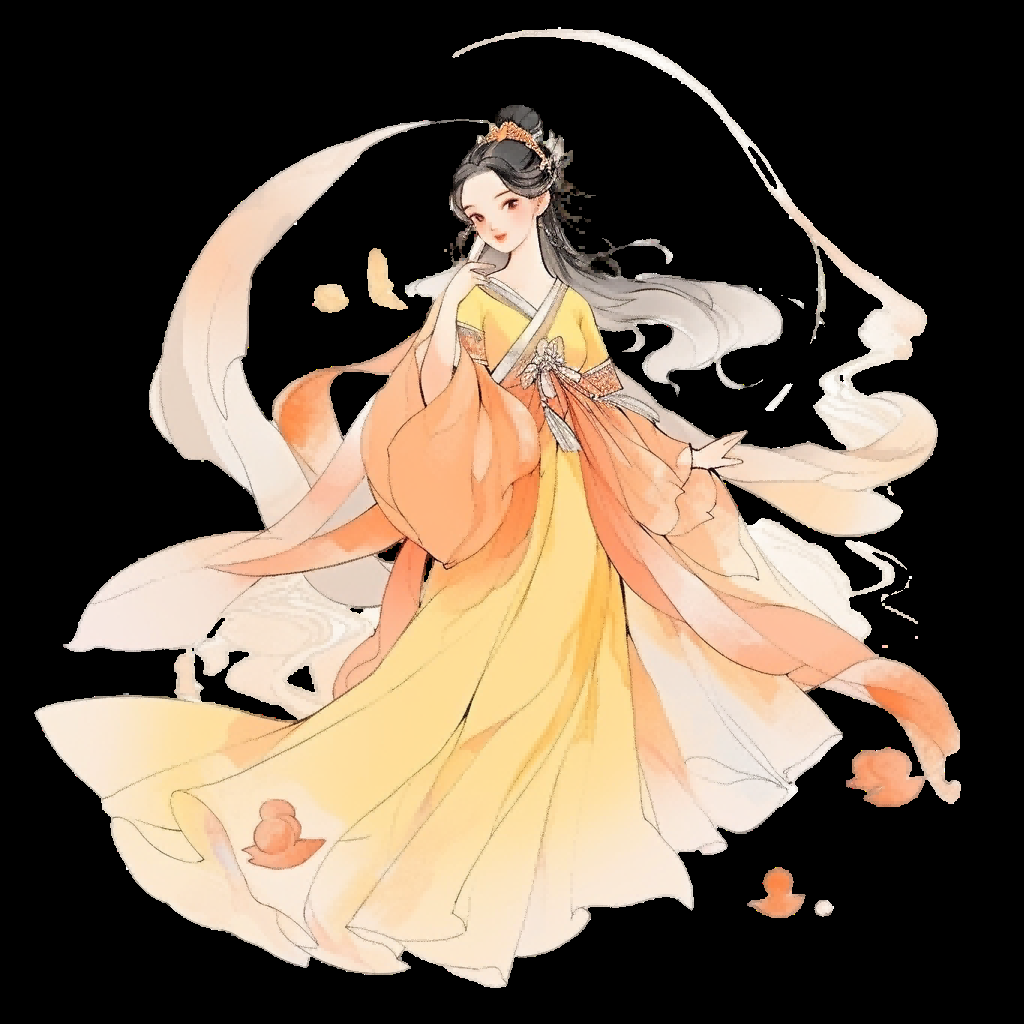 卡通嫦娥仙女中秋节免抠素材装饰元素100