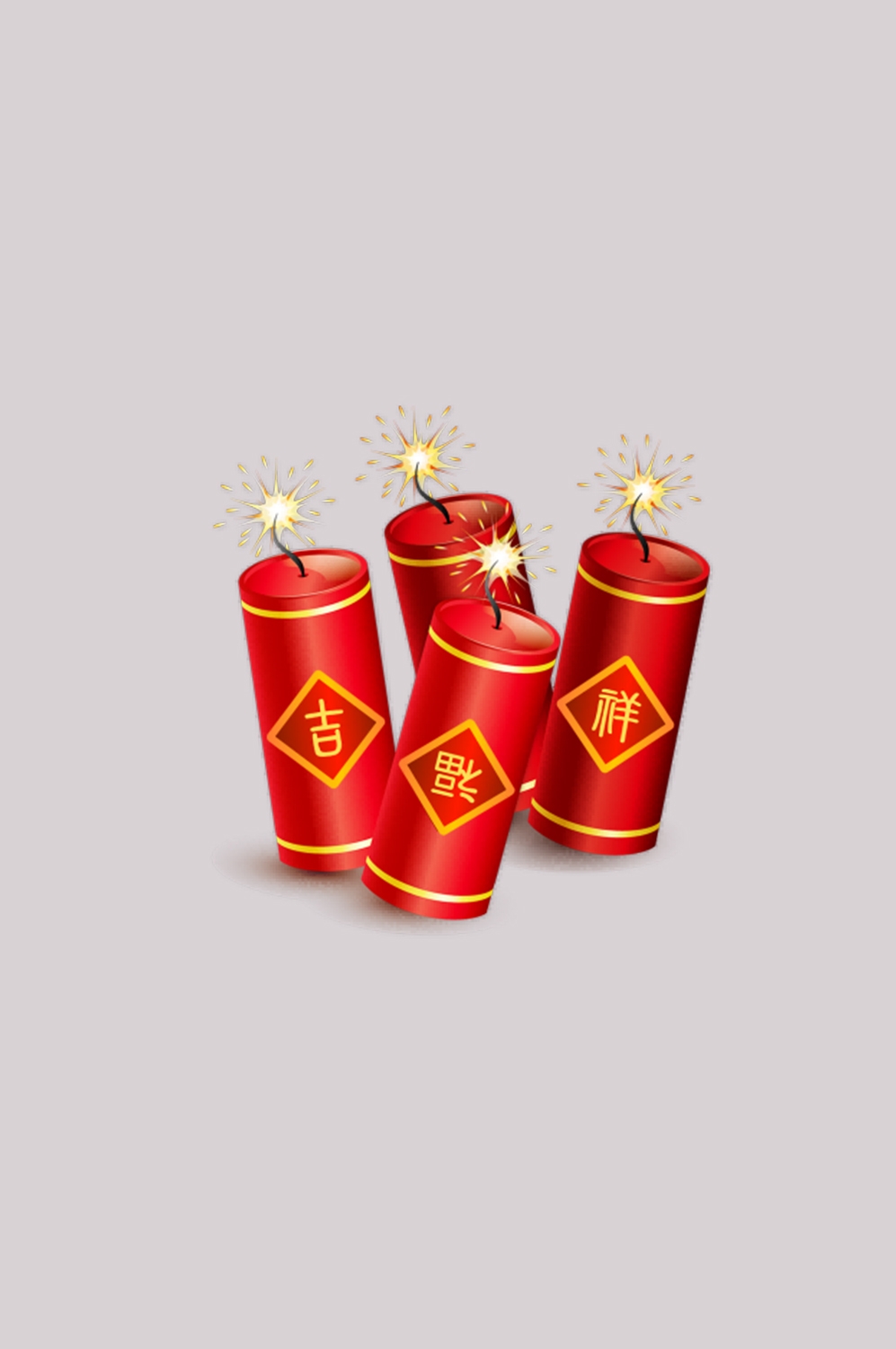 鞭炮图案立体爆竹图片素材png透明背景免抠图73