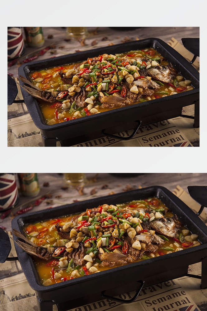 高清美食菜品菜谱JPG图片香辣烤鱼烧烤美工设计喷绘打印合成素材