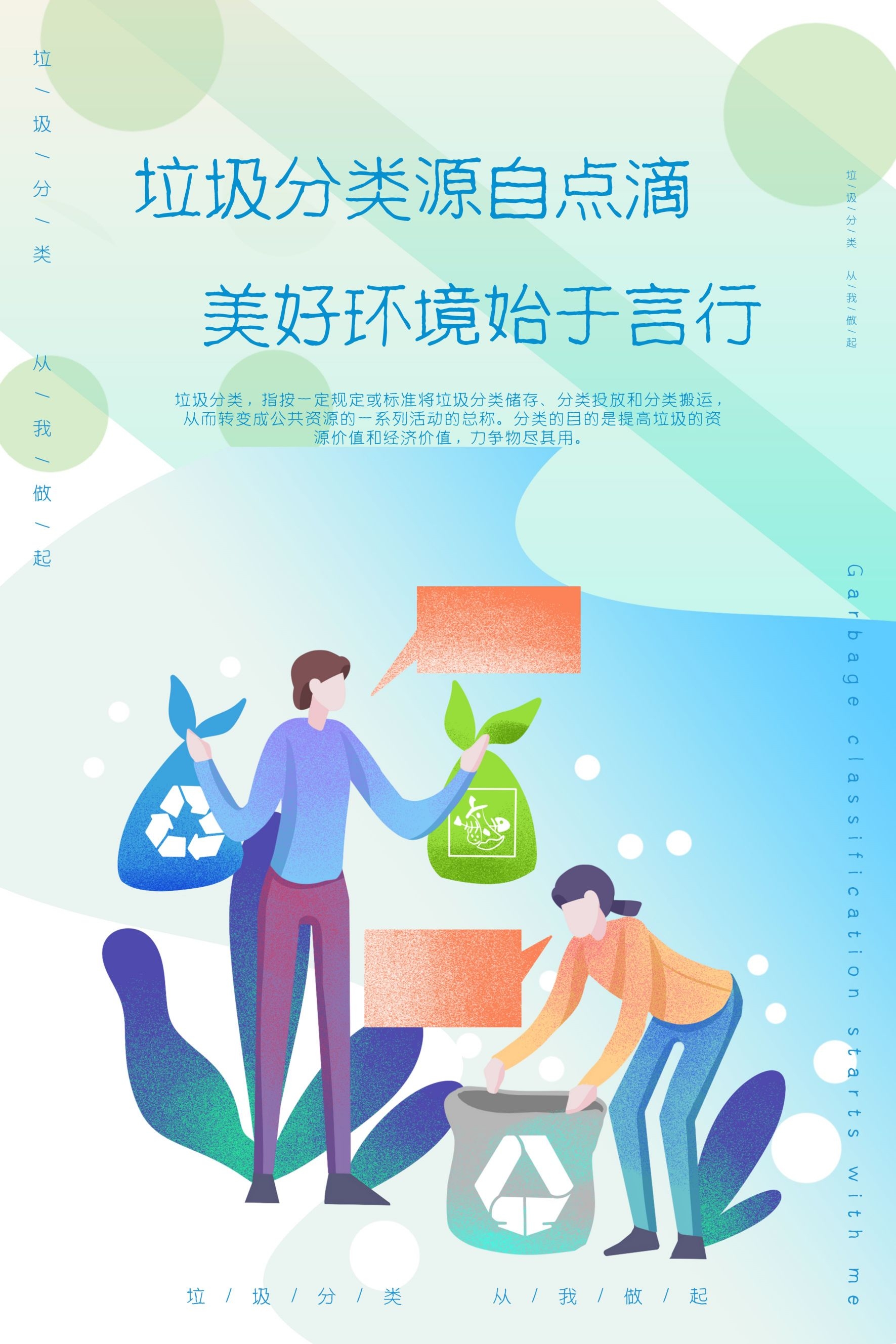 创建文明卫生城市垃圾分类海报100