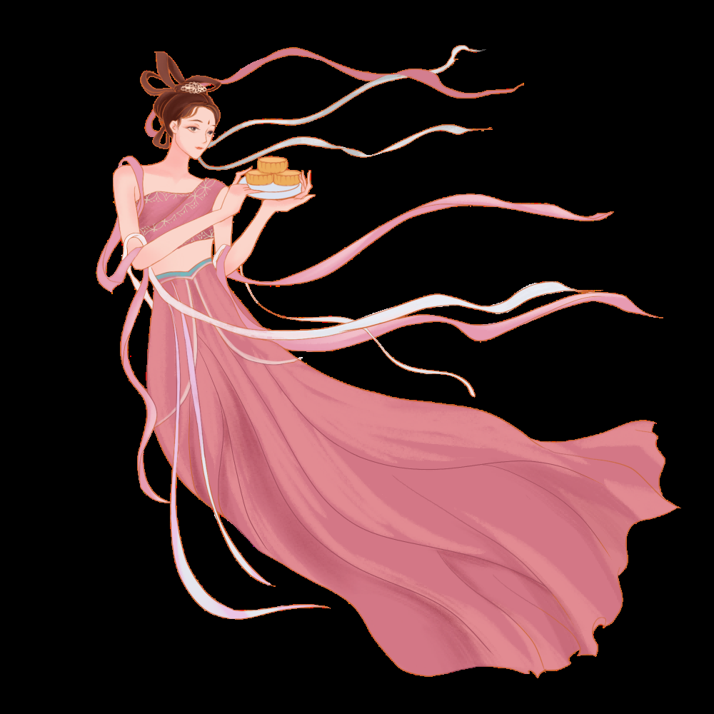 卡通嫦娥仙女中秋节免抠素材装饰元素123