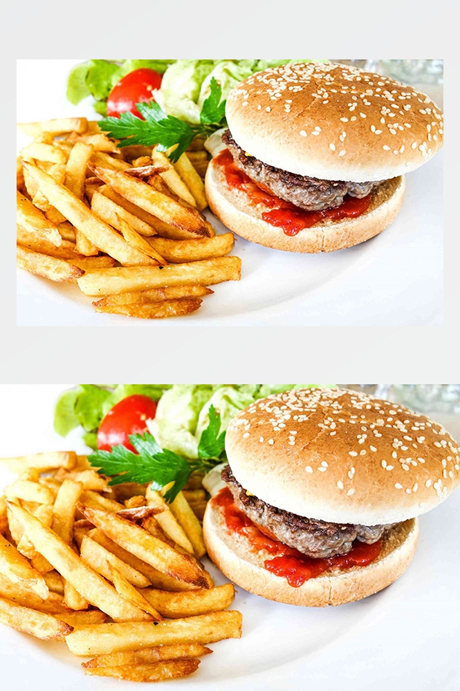 高清美食菜品菜谱汉堡美工设计素材