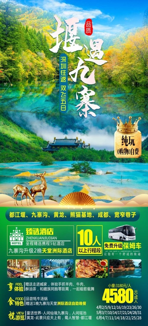 四川成都九寨沟武隆峨眉山都江堰三星堆大熊猫旅游海报54