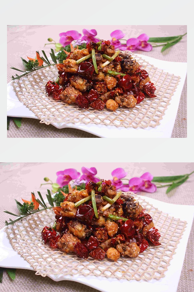 高清美食菜谱JPG图片辣子鸡川菜摄影美工设计喷绘打印合成素材