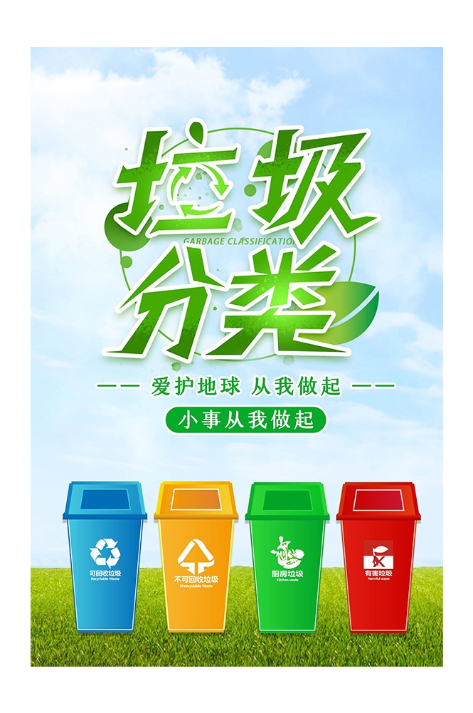 创建文明卫生城市垃圾分类海报57