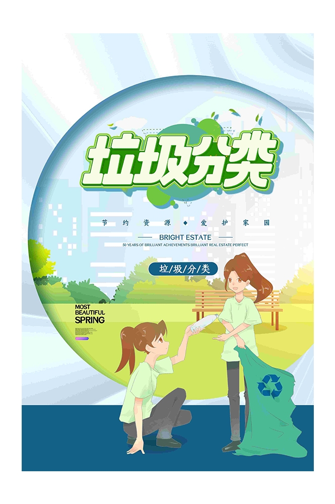 创建文明卫生城市垃圾分类海报88