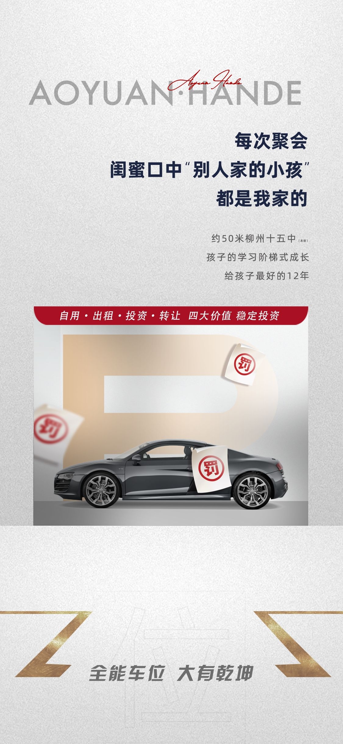简约高端大气简约房地产热销汽车车位海报设计素材108