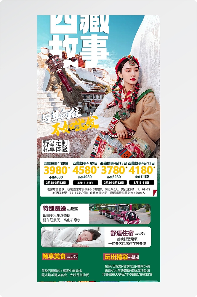 西藏拉萨布达拉宫川藏藏南灵芝日喀则海报易拉宝素材45
