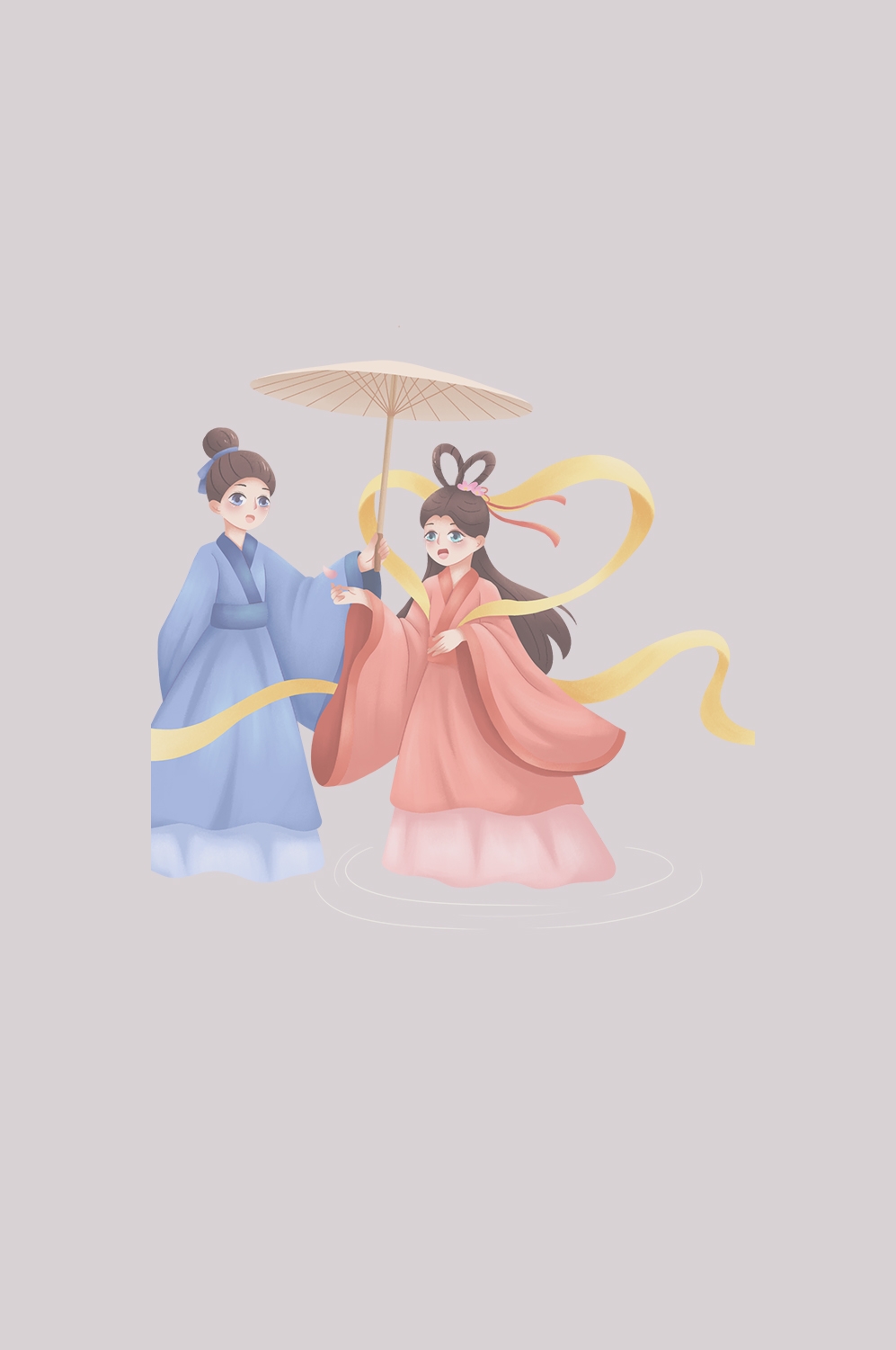 牛郎织女卡通图案七夕情人节装饰素材免抠透明背景15